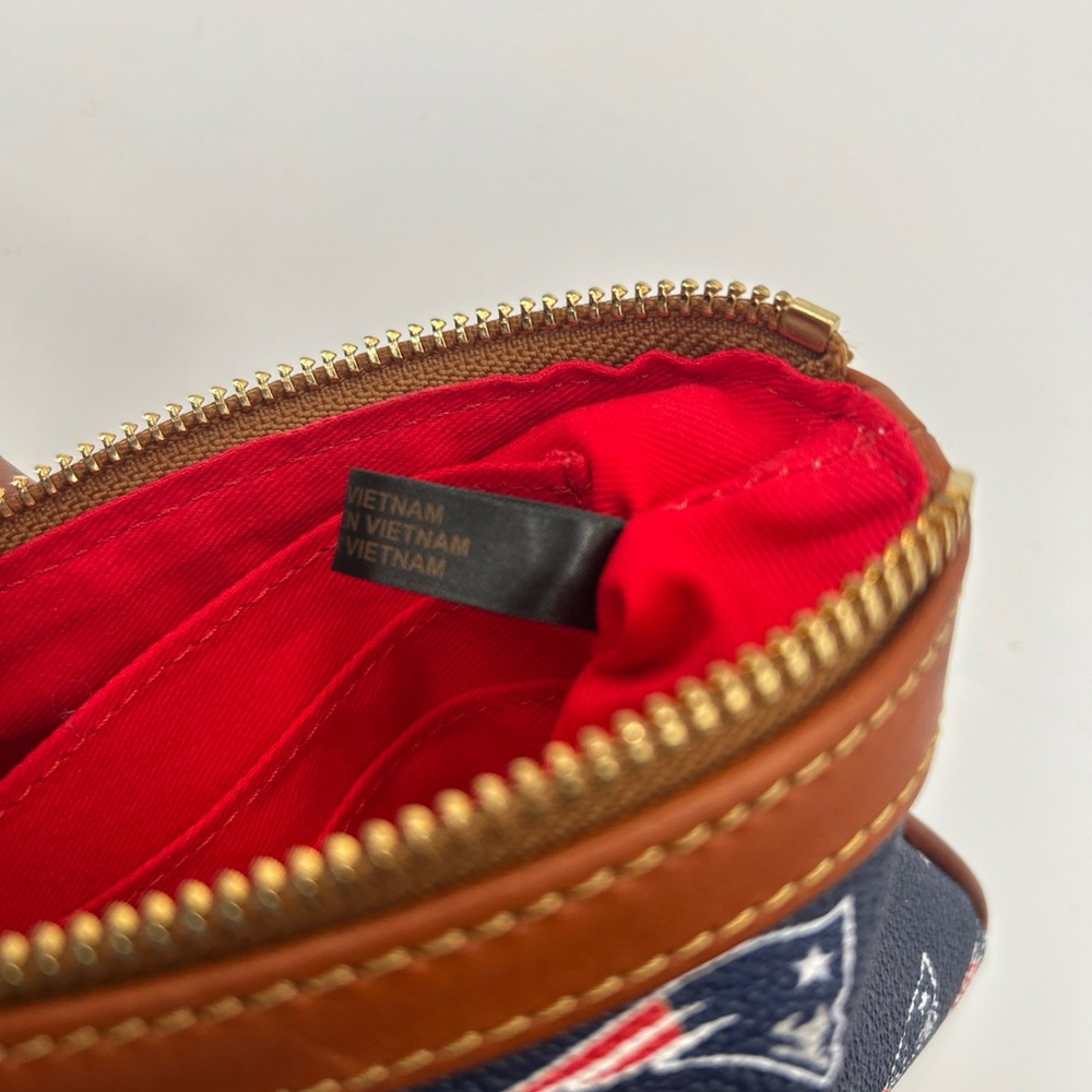 Dooney & Bourke Navy and Brown Wristlet - Picture 8 of 12